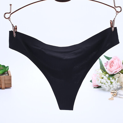 

Toponeto 6PC Sexy Women Invisible Underwear Briefs G-Strings Ice Silk Seamless Crotch