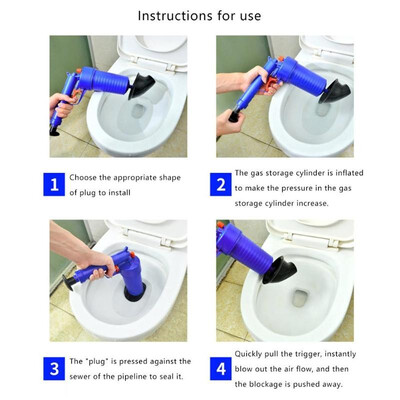 

Dredge Plug Air Pump Pipe Plunger Toilet Drain Cleaner Sewer Blockage Tool