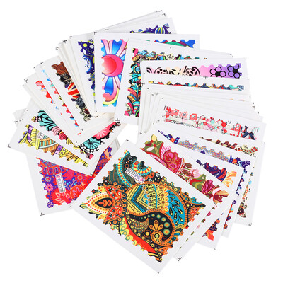 

44 Sheets Nail Art Paper Set Mixed Fashion Nail Paper Tip Nail Art Styling Set DIY Watermark Manicure Tattoos