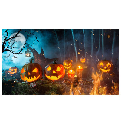 

Toponeto Halloween Backdrops Pumpkin Vinyl 5x3FT Lantern Background Photography Studio
