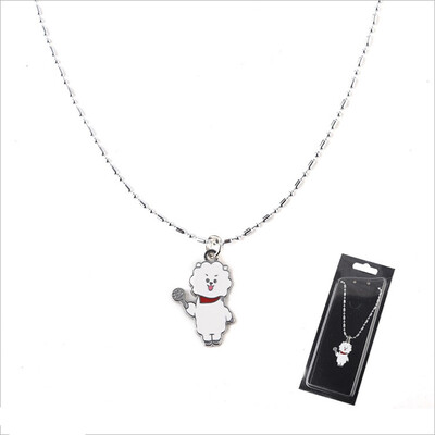 

KPOP BTS Bangtan Boys Cartoon Necklace Metal Alloy Jewelry Women Girl Student