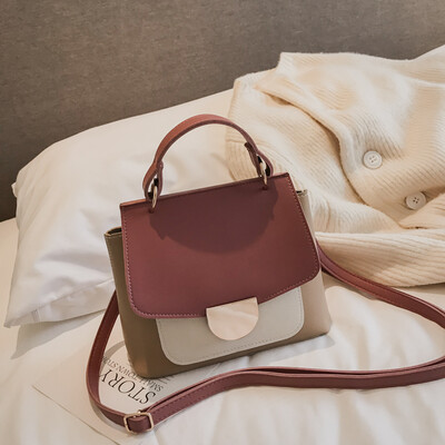 

Simple small bag female 2018 new wave wild Messenger bag shoulder bag fashion retro hit color small square bag