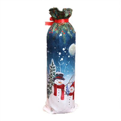 

Tailored Red Wine Bottle Cover Bags Snowman Santa Claus Christmas Decoration Xmas