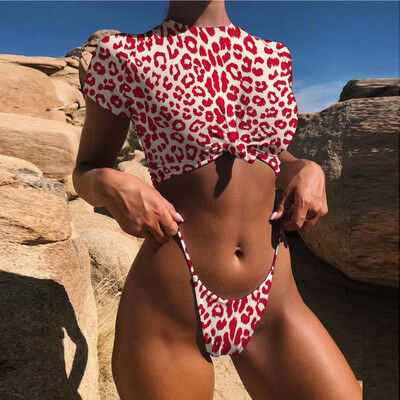 

Saidsome Sexy Women Bikini Set Leopard Push-Up Padded Sport Swimwear Swimsuit Beachwear