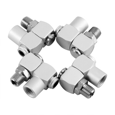 

Greensen 4pcsSet Aluminum 14 Universal 360 Swivel Air Hose Connector Adapter ToolAir Hose Adapter Swivel Air Hose Adapter
