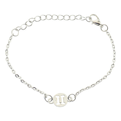 

Silver 12 Constellations Charm Bracelet Astrology Star Sign Guardian Chain Bracelet Women Hand Chain Jewelry