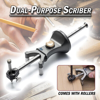 

〖Follure〗DIY Woodworking Linear Arc Dual-purpose Scriber Parallel Line Drawing Tool