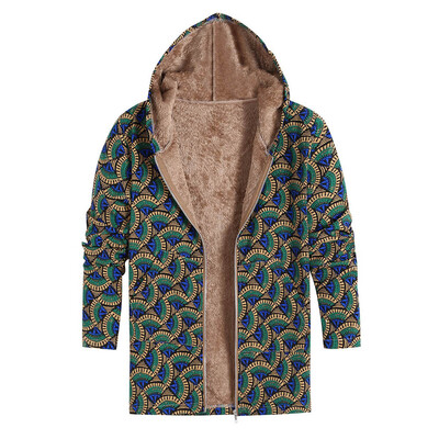 

Toponeto Womens Winter Warm Outwear Floral Print Hooded Pockets Vintage Oversize Coats
