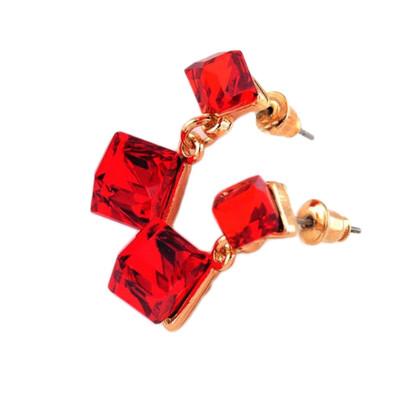 

1Pair Crystal Ear Drop Dangle Crystal Rhinestone Ear Stud Earrings Ear Stud