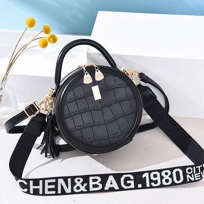 

Summer on the new ladies fashion trend simple shoulder Messenger bag ins super fire small round bag