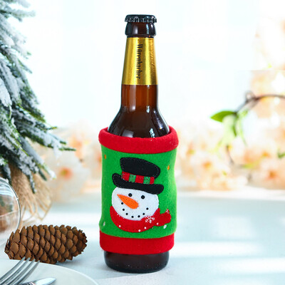 

Siaonvr Christmas Wine Bag Machine Embroidered Wine Bottle Set Table Decoration Supplies