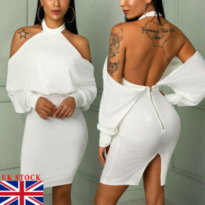 

UK New Womens Off Shoulder Bardot Sexy Dresses Ladies Party Bodycon Midi Dress