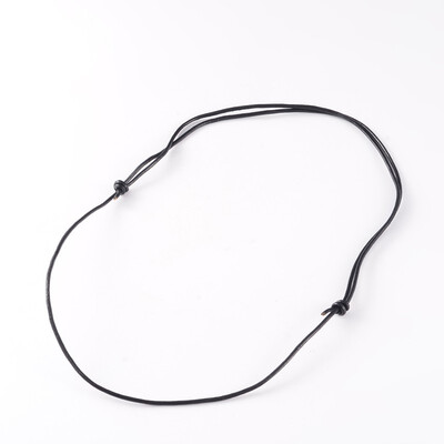 

Adjustable Cowhide Leather Cord Necklace Makings Black 185"