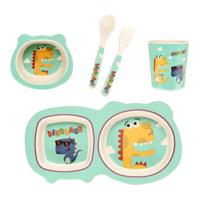 

Children Tableware Cute Animal Style Dish Baby Feeding Dinnerware Set