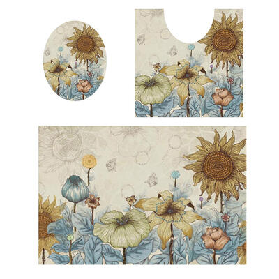 

Sunflower PVC Anti-skid Self-adhesive DIY Waterproof Toilet Floor Sticker