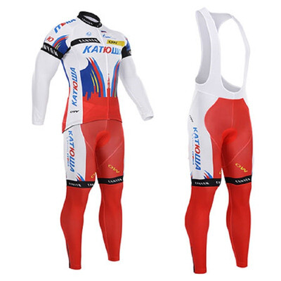 

Cycling jersey 2018 pro team katusha winter thermal fleece bicycle clothing set ropa ciclismo invierno bike jersey bib pants kit
