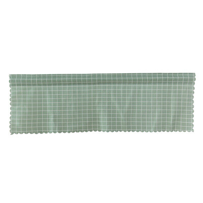 

Short Sheer Curtains Flat Window Pastoral Style Plaid Washable Curtains For The Living Room