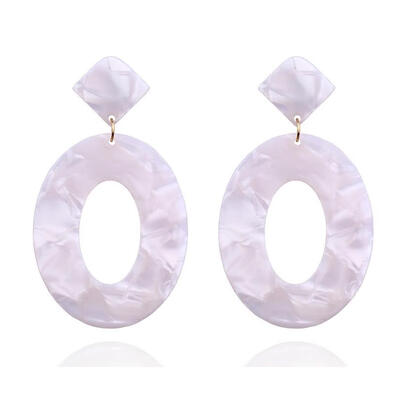 

Bohemian Earrings Geometric Big Oval Resin Drop Earrings For Women Fashion Jewelry boucle doreille femme 2019 brincos oorbellen