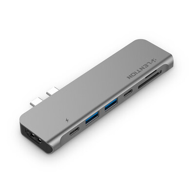 

LENTION CB-TP-CS64THCR 7 In 1 Hub Multi-port Adapter 2 Type-C to PD USB-C 2 USB30 4K30Hz HD Interface Memory Card Po