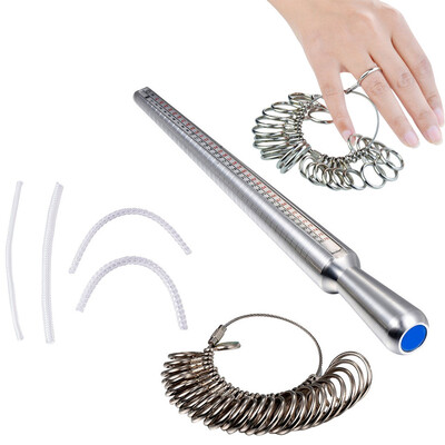 

〖Follure〗Ring Mandrel Sizer Metal Mandrel Finger Sizing Measuring Stick