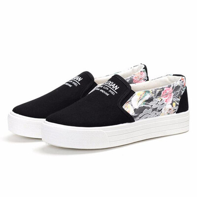 

DIWEINI 2019 2018 new sneakers Women vulcanize Shoes Canvas Shoes Women Causal Shoes Slip on Flats Shoes for Women Slipony white
