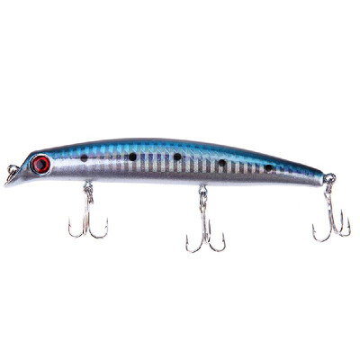 

3D Eyes Crankbait Minnow Fishing Hard Lure 12cm 15g 3 Treble Hooks Diving 05-15m