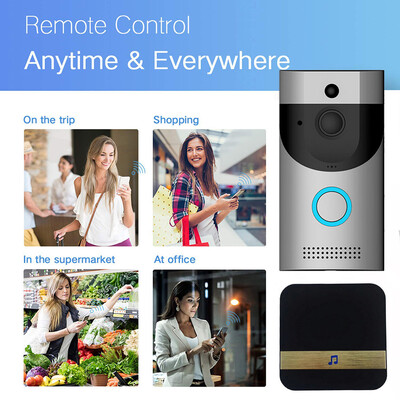 

〖Follure〗Smart WiFi Doorbell Wireless IR 720P Video Camera Intercom Record HomeSecurityUS