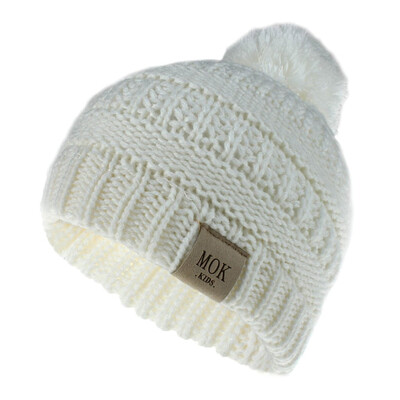 

Tailored Girls Boys Child Hat Keep Warm Winter Casual Knitted Hat Wool Hairball Ski Hat