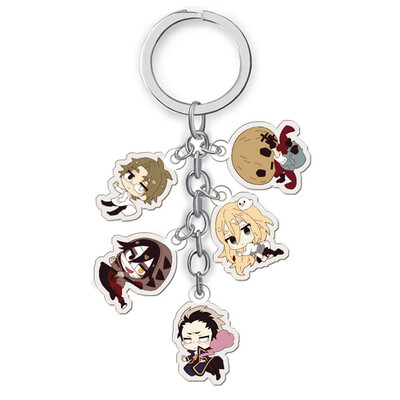 

CAR-TOBBY Anime Angels of Death Rachel Isaac Zack Ray Keychain Key Ring Cute Key Chain