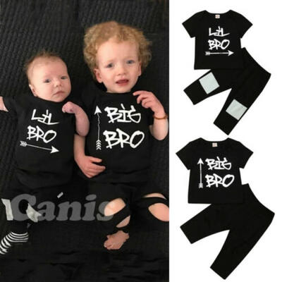 

US Matching Clothes Big Brother Little Brother T-Shirt Pants Summer Outfits Set