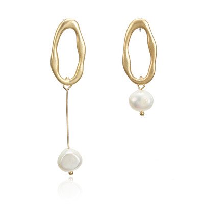 

F38 23 Styles Hollow Round Freshwater Pearls Drop Earrings For Women Girls Brincos Statement Dangle Earring Fashion Jewelry