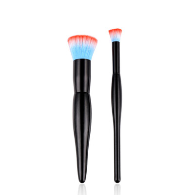 

Toponeto 2Pcs Pro Makeup Brushes Set Foundation Powder Eyeshadow Eyeliner Lip Brush Tool
