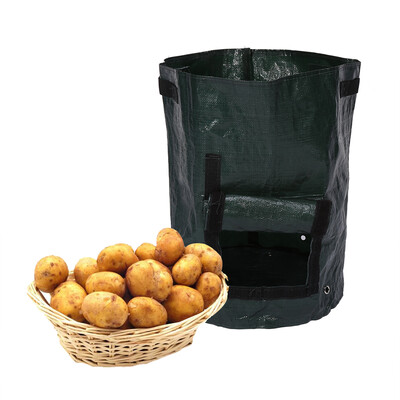 

Plant Bag1Pc Potato Grow Planter PE Planting Container Bag Outdoor Garden with Side Window&Handles Plant Grow Bag