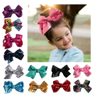 

New 8pcs Kids Girl Baby Toddler Infant Sequin Headband HairBow Band Accessories