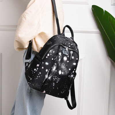 

Leisure middle-aged double shoulder bag Oxford 100 female fashion Korean version students travel backpack tide