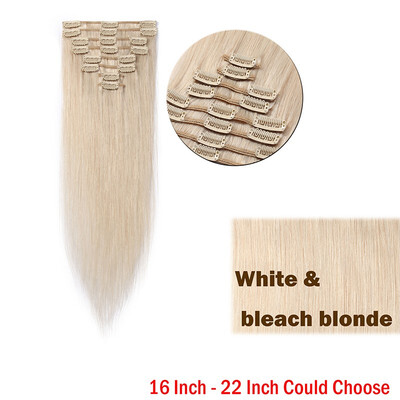 

Clip in 100 Real Human Hair Extensions Full Head Hair Extensions Remy Human Hair Silky Straight 8 Pieces