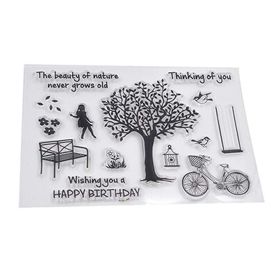 

Siaonvr Kawaii Transparent Silicone Stamp Clear DIY Scrapbooking Craft Stamps
