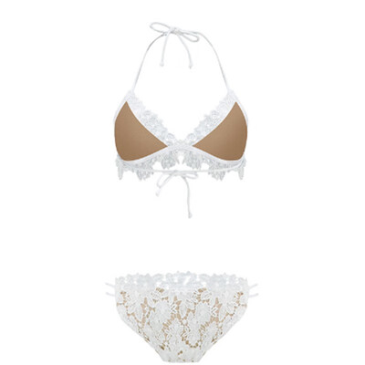 

White swimsuit female sense was thin Korean small fragrance hot spring bathing suit