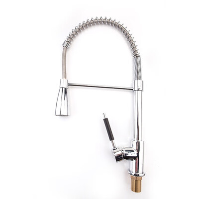 

Kitchen Spring Single Outlet Faucet Facet Single Hole Sink Pull Down Sprayer