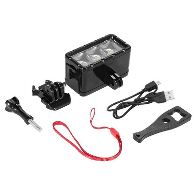 

SHOOT XTGP253 Portable LED Diving Light Lamp 3 Lighting Modes 30m Waterproof Built-in 1200mAh Rechargeable Battery for GoPro Hero