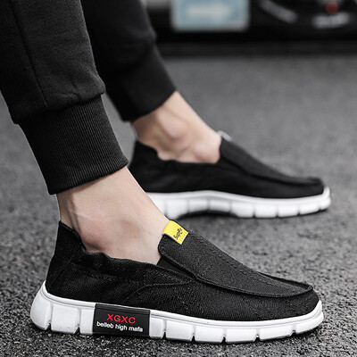 

Summer lazy man pedaling old Beijing cloth shoes men fall leisure trend linen canvas sneakers