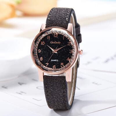 

〖Follure〗Fashion Simple Flat Digital Scale Dial Belt Fashion With Quartz Womens Watch