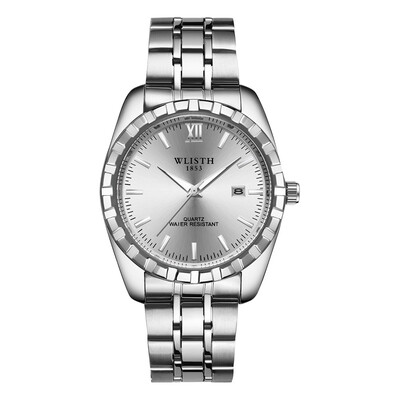 

Mens&womens casual calendar watch luminous waterproof business couple steel belt watch custom