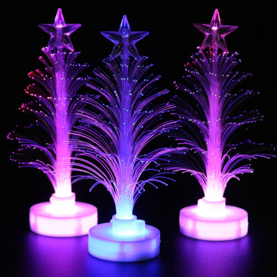 

Christmas LED Light Multicolor Xmas Tree Fiber Optic Lamp Home Party Decor Gift