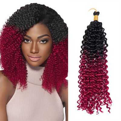 

814" Hair Extensions Water Wave Synthetic Crochet 3 BundlesSet Wavy Braiding Hair Weave For Women Ladies Beauty