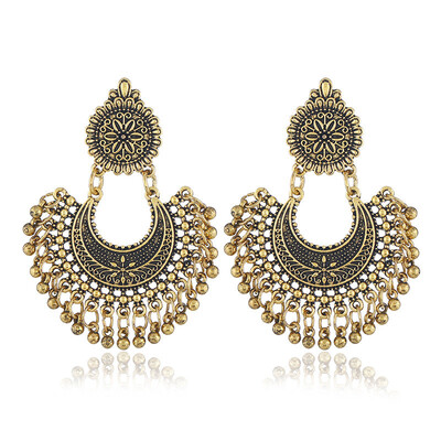 

Olaru Vintage Irregular Circle Flower Stud Earring For Women Cheap Gold Earrings Statement Jewelry New Wholesale Accessories
