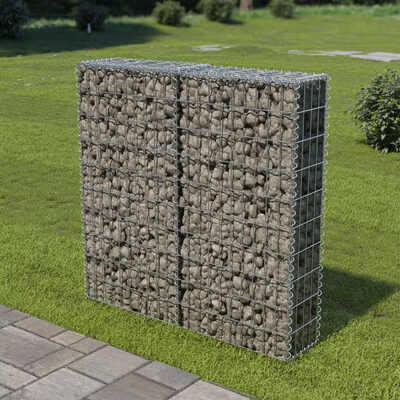 

Gabion Wall with Covers Galvanized Steel 394"x787"x394"