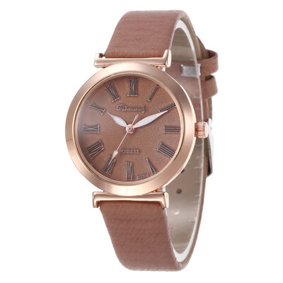 

Roman digital student wild fashion leather watch ladies literary simple watch