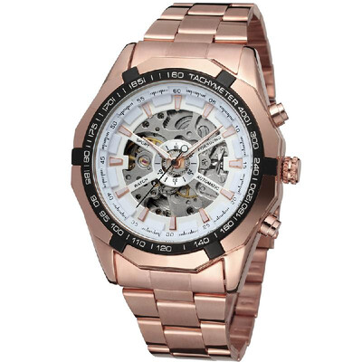 

Forsining 340 Top Brand Automatic Mechanical Business Men Watch Skeleton Luxury Watch Luxury Fashion Military Stainless Steel Watc