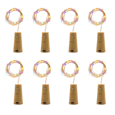 

Siaonvr 8Pcs Cork Shaped LED Night Starry Light Wine Bottle Lamp For Party Decor MR
